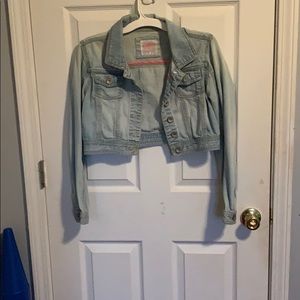 Justice light wash jean jacket